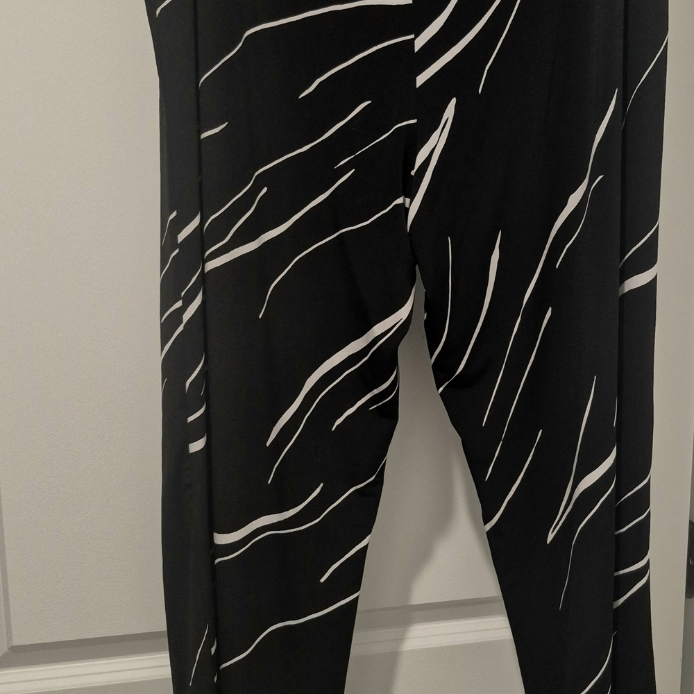 Alfani Monochrome Patterned Wide Leg Pants